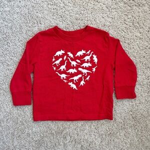 Dino Heart Toddler Valentine Shirt 2T-3T